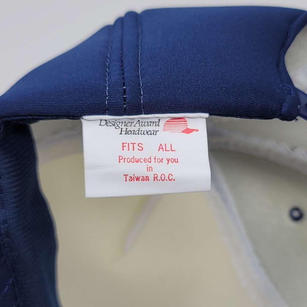 Designer Award Blank High Profile EZ‎ Print Foam Hat Cap Blue White Snapback - Picture 6 of 7